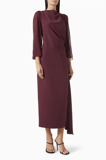 فستان طويل بدرابيه