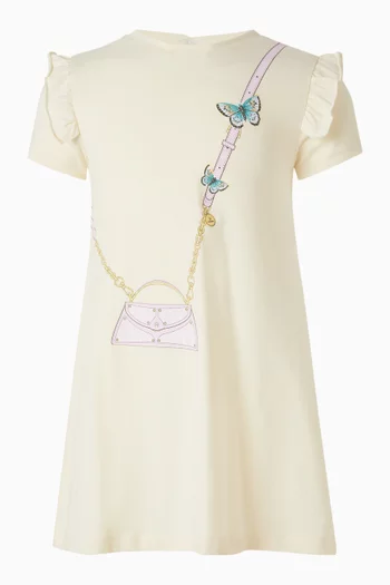 فستان بطبعة فراشات قطن