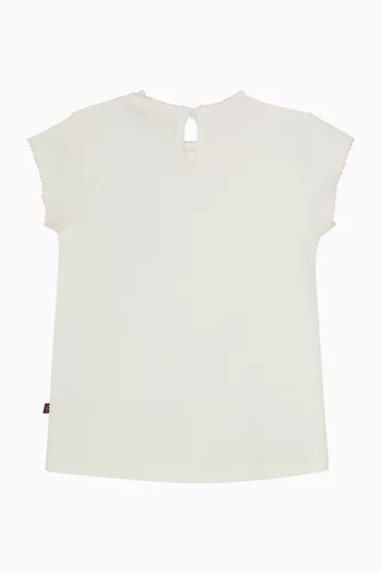 تي شيرت قطن بطبعة حقيبة كروس