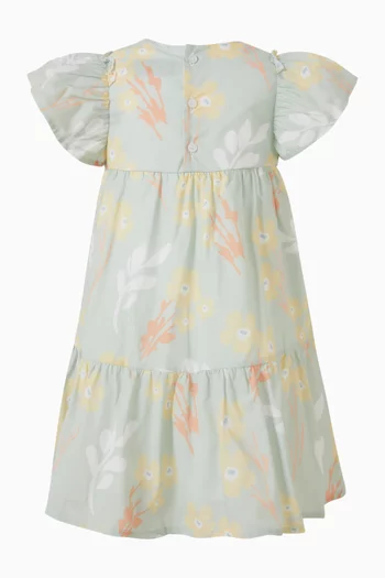 Printed Ruffle Dress