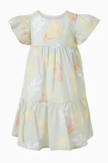 Printed Ruffle Dress