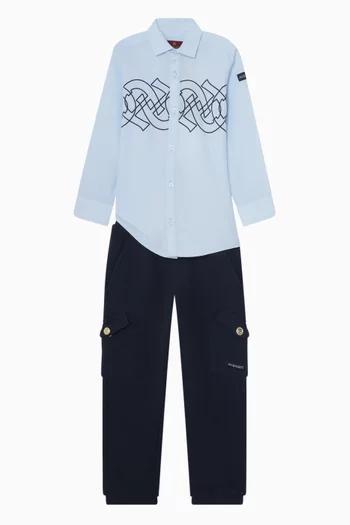 Criss-cross Logo-print Shirt