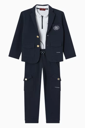  تي شيرت بولو بطبعة شعار الماركة بتصميم متقاطع