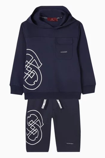 شورت رياضي بطبعة شعار الماركة قطن