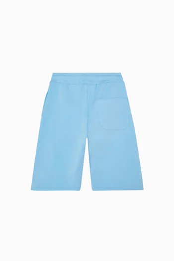 شورت رياضي بطبعة شعار الماركة قطن