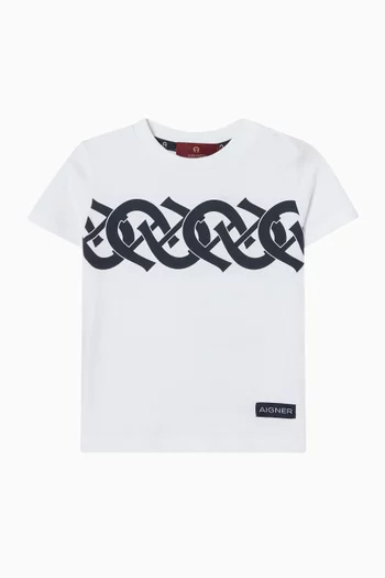 Criss Cross Logo T-shirt in Cotton