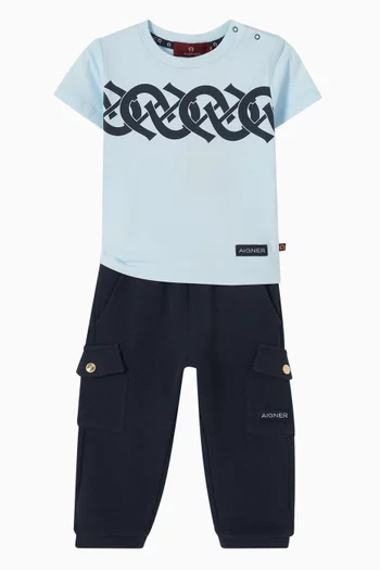 Criss Cross Logo T-shirt in Cotton