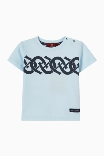 Criss Cross Logo T-shirt in Cotton