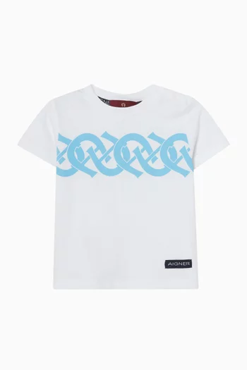Criss Cross Logo T-shirt in Cotton