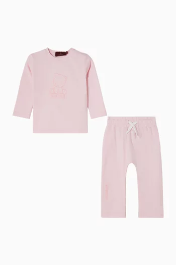 Sweatshirt & Sweatpants Set in Cotton