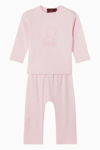 Sweatshirt & Sweatpants Set in Cotton