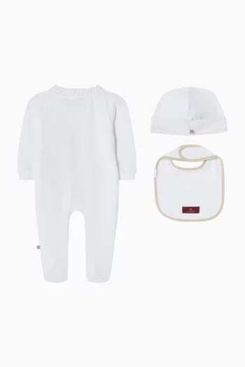 Logo Pyjama, Bib & Beanie Gift Set