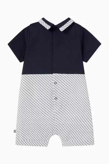 Logo-print Romper in Pima Cotton