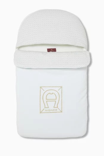 Logo-embroidered Baby Nest in Pima Cotton