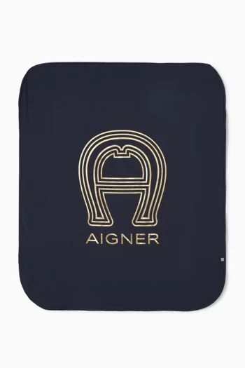 Logo Blanket in Cotton