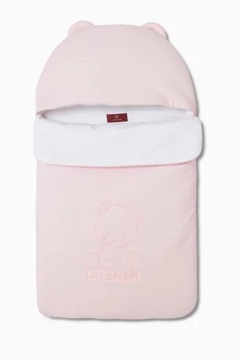 كيس نوم للأطفال الرضع بتطريز شعار الماركة قطن بيما