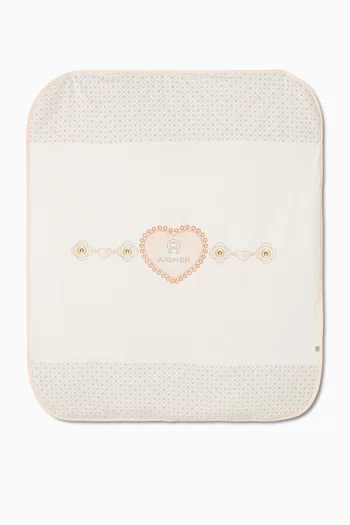 Heart Logo Baby Blanket in Pima Cotton