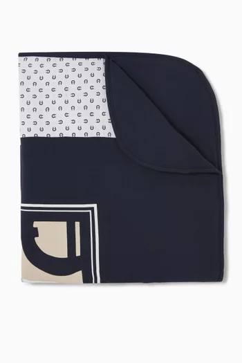 Logo Blanket in Cotton