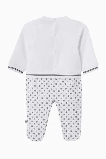 Logo-print Sleepsuit in Pima Cotton