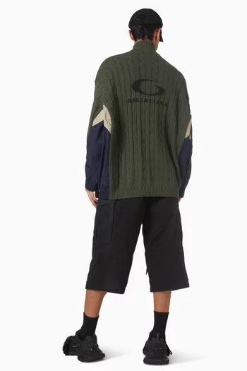 جاكيت نسيج قطن من خامات مختلفة