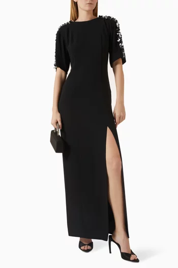 فستان مطرز فيسكوز