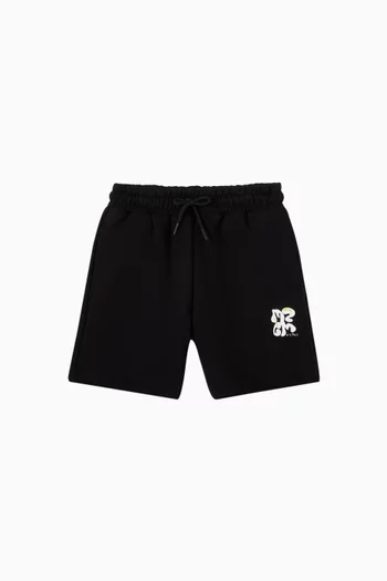 Graffiti Sweatshorts in Fleece
