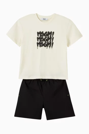 شورت رياضي بشعار الماركة قطن