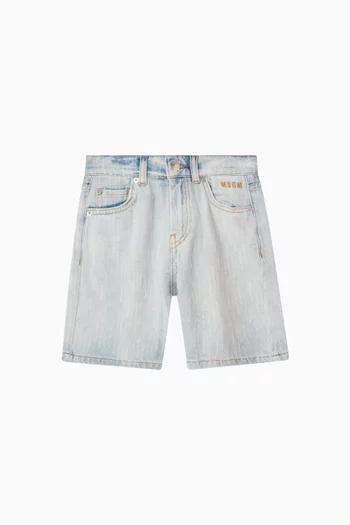 Logo Shorts in Cotton-denim