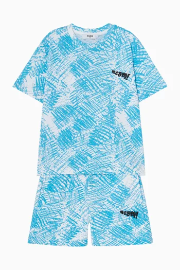 شورت رياضي بشعار الماركة بالكامل صوف قطني