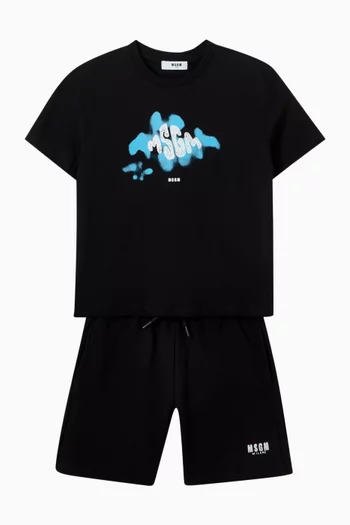 Logo Graphic Sweatshorts in Cotton-fleece