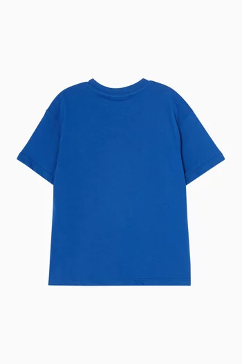 تي شيرت بطبعة شعار الماركة قطن جيرسيه