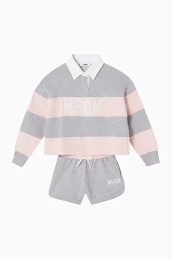 Striped Polo Shirt in Cotton