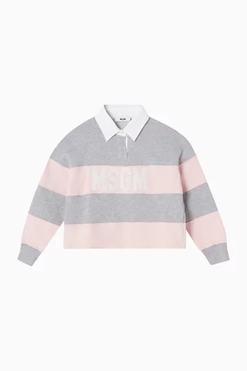 Striped Polo Shirt in Cotton