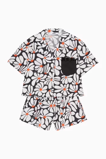 قميص بنقشة زهور