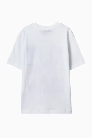 تي شيرت بطبعة عبارة قطن