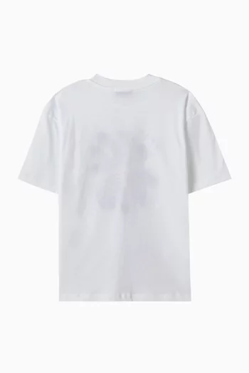 تي شيرت بطبعة زهرة قطن