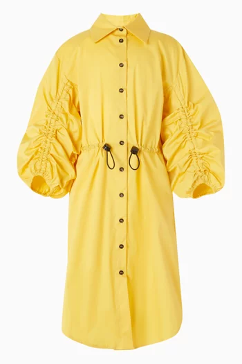 فستان بنمط قميص قطن