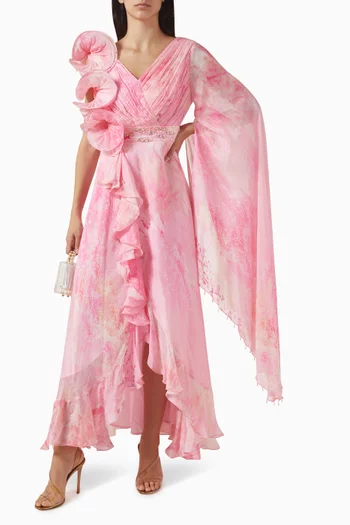 3D Corsage Dress in Chiffon