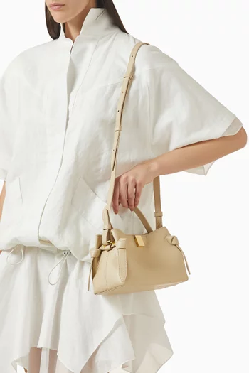 Mini Gyoza Top-handle Bag in Pebble Grain Leather