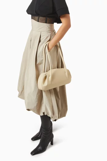 حقيبة كتف اويستر ميني جلد حُبيبي بارز الملمس