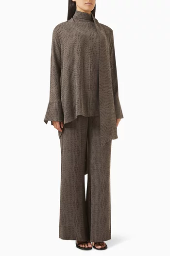 طقم بنطال بوشاح