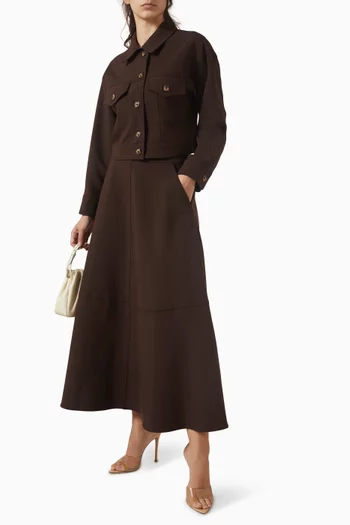 طقم قميص قصير وتنورة