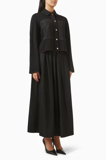 طقم تنورة بأزرار