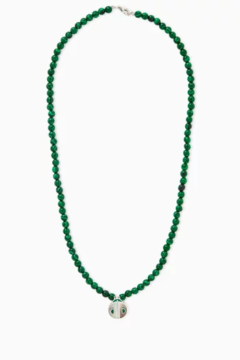 قلادة بخرز فضة إسترلينية