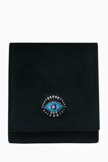 Handmade Velvet pouches, composed from silk, cotton, synthetic fabric.Weight : 104 gr Length: 10cm Width : 13 cm:BLACK:One Size|219242707