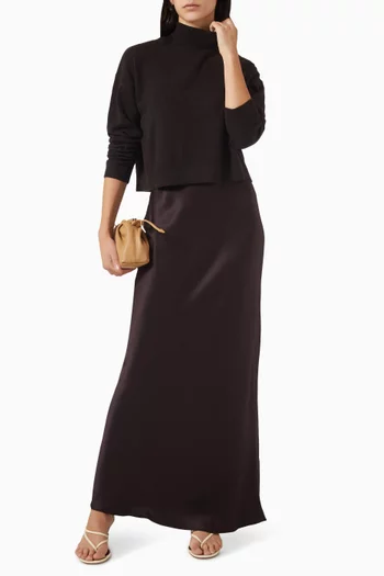 سترة سابل بياقة عالية كشمير