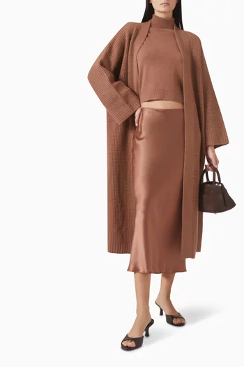 سترة سابل بياقة عالية كشمير