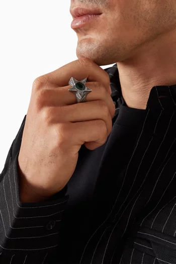 خاتم بومبا فضة إسترلينية