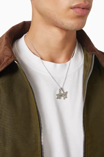 Sketchy Stars Necklace in Sterling Silver