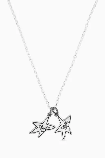 Sketchy Stars Necklace in Sterling Silver
